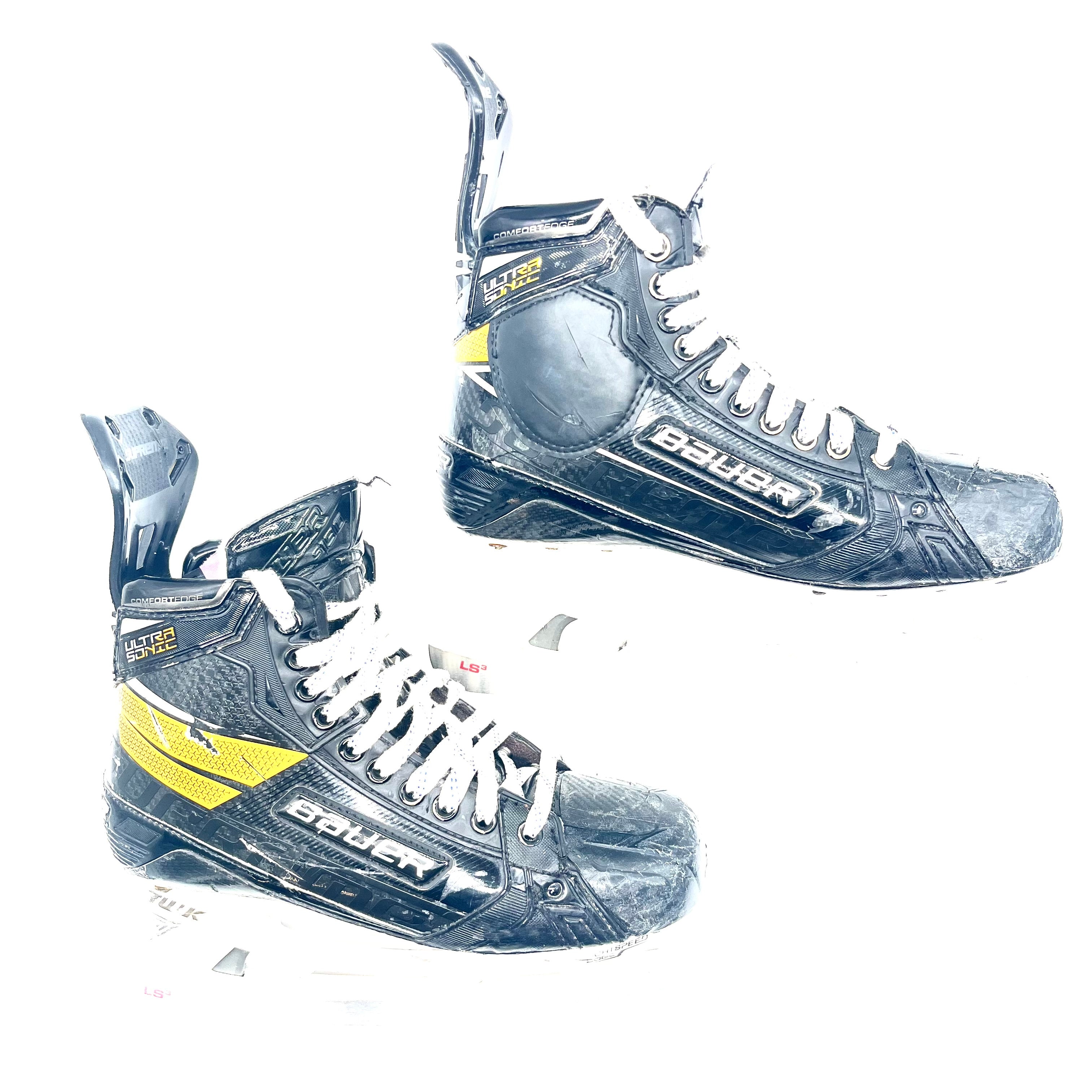 Patins de hockey Bauer Supreme Ultrasonic d'occasion de la LNH (tailles 9.5E/9.375E)
